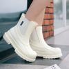 Rubber Boots for Women Fashion Elastic Rain Shoes New Low Rain Boots Chelsea Waterproof Non Slip Thick Soled Rain Boots Woman