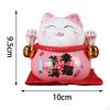 Cat Money Bank Animal Sculpture Saving Pot Jar Feng Shui Blessing Kitten Figurine with Bell