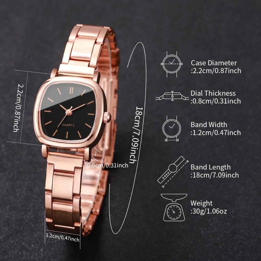 Versatile Luxury Wrist Watches Square Small Dial Womens Quartz Wristwatch Ladies Bracelet Watch
