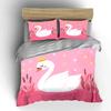 Swan Design Three-Piece Set Multiple Sizes Kid'S And Adults' Bedroom Exquisite 3Pc Bedding Set, Gift
