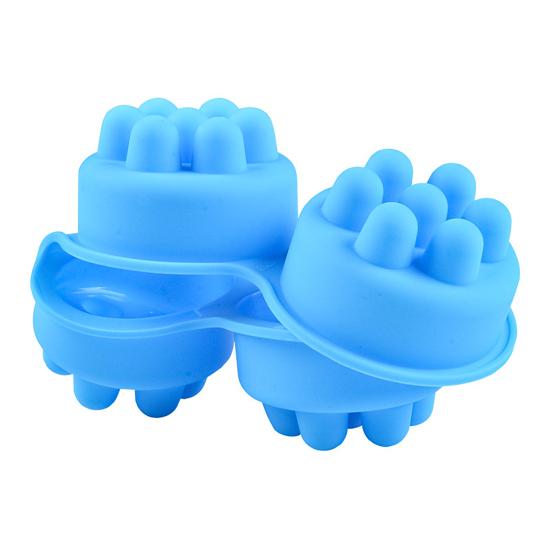 Cake Mold 4 Grids Reusable Non-stick Temperature Resistant DIY Round Silicone Massage Soap Mold Household Supplies