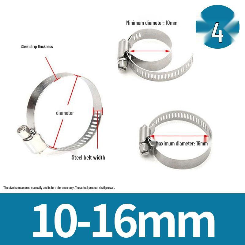American Style 201 Stainless Steel Hose and Pipe Clamp for Ventilation and Communication Applications