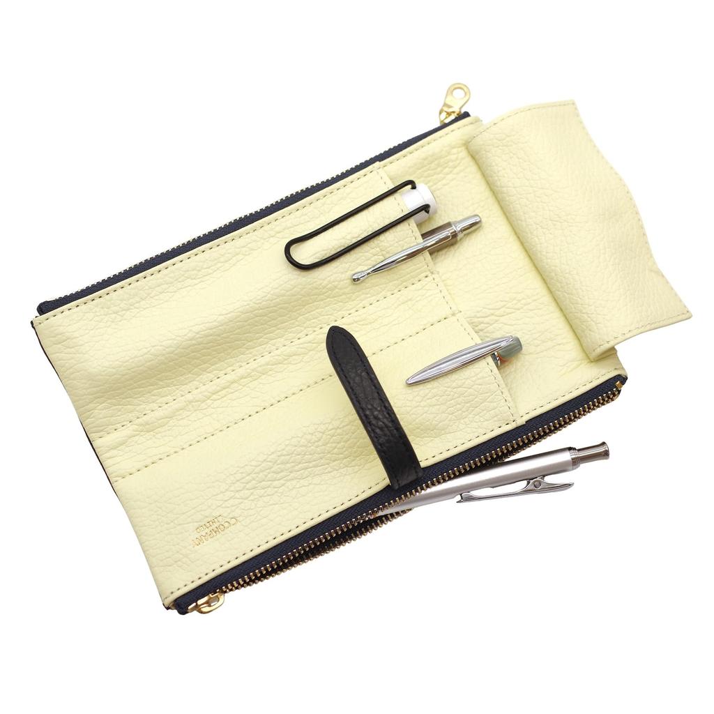 KDM Original Lupo Genuine Leather Pen Case Blue Pencil Case Gift II/Second [Midnight (BLU)]