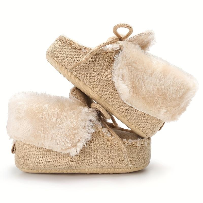 New Winter Baby Boots for Kids with Warm Soles, Infant Toddler Walking Shoes