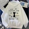 New Y2k Black Cat Love Matematicas Women Hooded Autumn and Winter Math Graphic Pullover Sweatshirt for Math Teacher Student Gift