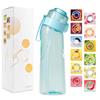 Tritan Water Bottle 650ml Leakproof Sports Cup With Straw Lid Carry Handle Gradient Design