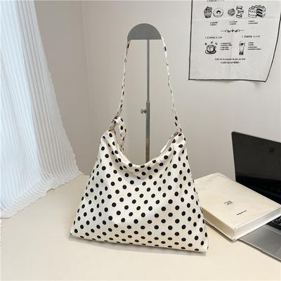 New Autumn Casual Shoulder Messenger Bag Polka Dot Bag Women's Large-capacity Class Commuter Tote Bag