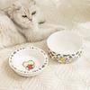 Anti-Tip Design Cat Food Bowl High Temperature Resistance Pet Food Bowl  Home Use