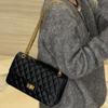 Palm Pattern Rhombus Chain Bag, First Layer Cowhide Shoulder Women's Bag, High-end Leather Messenger Small Square Bag