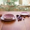 Assiette Plate Quid Vita Peoni Céramique Rose Ø 27 Cm (12 Unités)