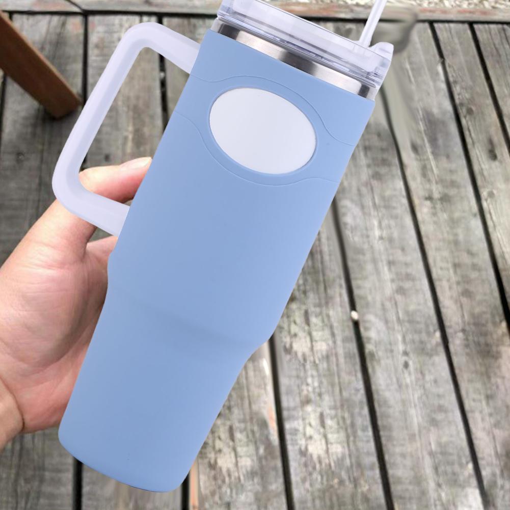 Soft Silicone Protector Boot for Stanley 40oz Quencher Tumbler Anti-Scratch Full Body Sleeve Case Non Slip Cup Boot Easy to Inst