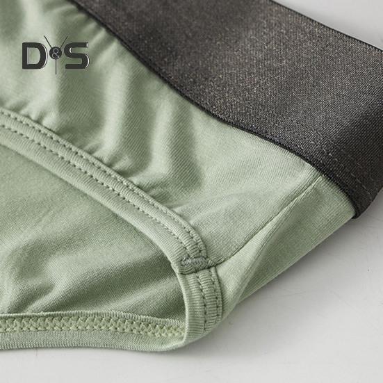 Slips pour Hommes Élastiques Taille Moyenne U-Convexe Haute Élasticité Coupe Ajustée Culottes Couleur Patchwork Sous-vêtements Usage Quotidien