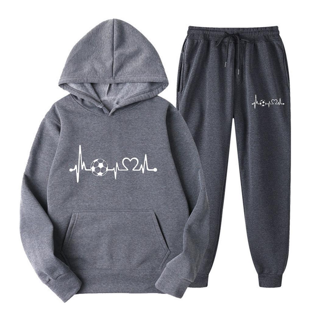 New European and American Spring and Autumn Women's Sports Sweater Set Fashion Casual Sweater Sweatpants Set Hoodie Women