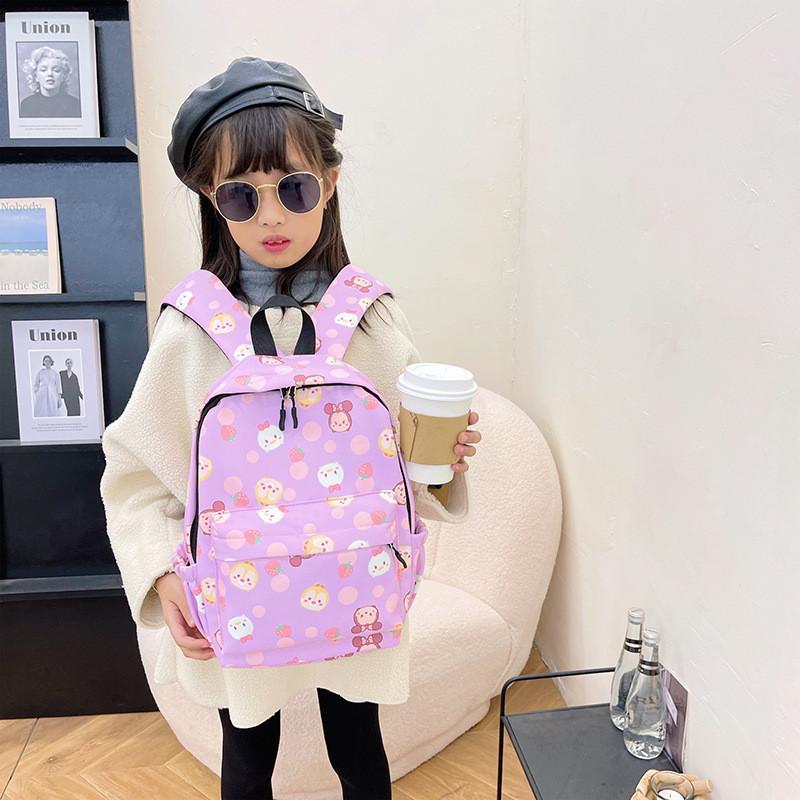 Trendy Stylish Large Capacity Nylon Backpack For Kids With Cute Cartoon Patterns And Lightweight Design
