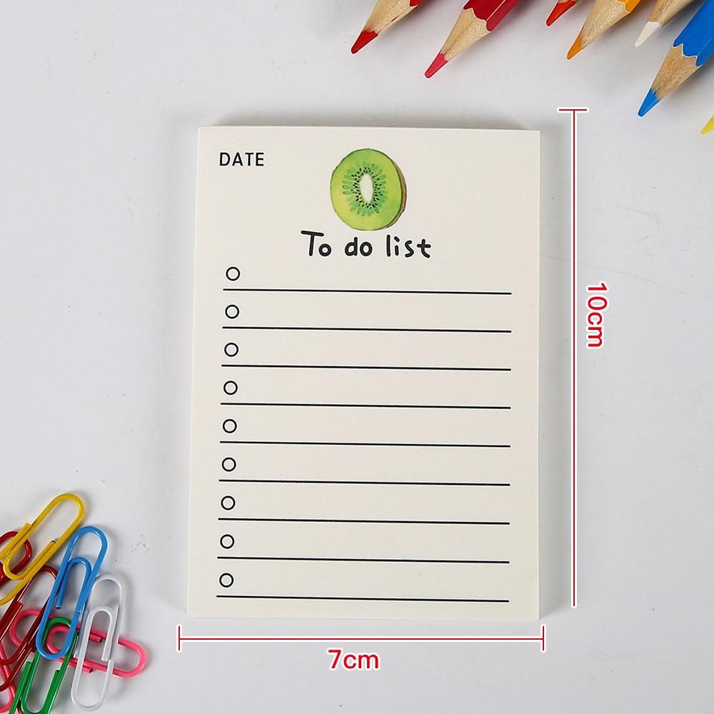 Simple Memo Pad Note Book Tearable Not Sticky Kawaii Decoration Sticky Notes Fruit Hand Account Memo Message Paper To Do List