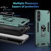 For Samsung Galaxy S25+ Case PC+TPU Drop Defend Phone Cover with Ring Kickstand