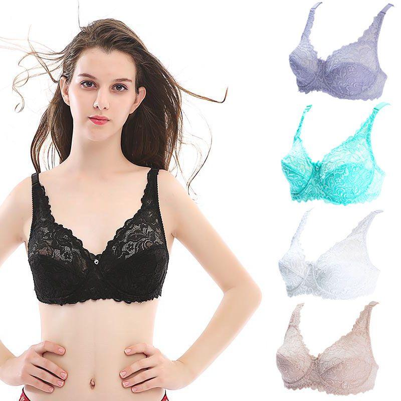 Eleganter Und Sexy Spitze Damen BH Übergröße 75-100 D E Ultradünne Büstenhalter 95e 100e Unterwäsche