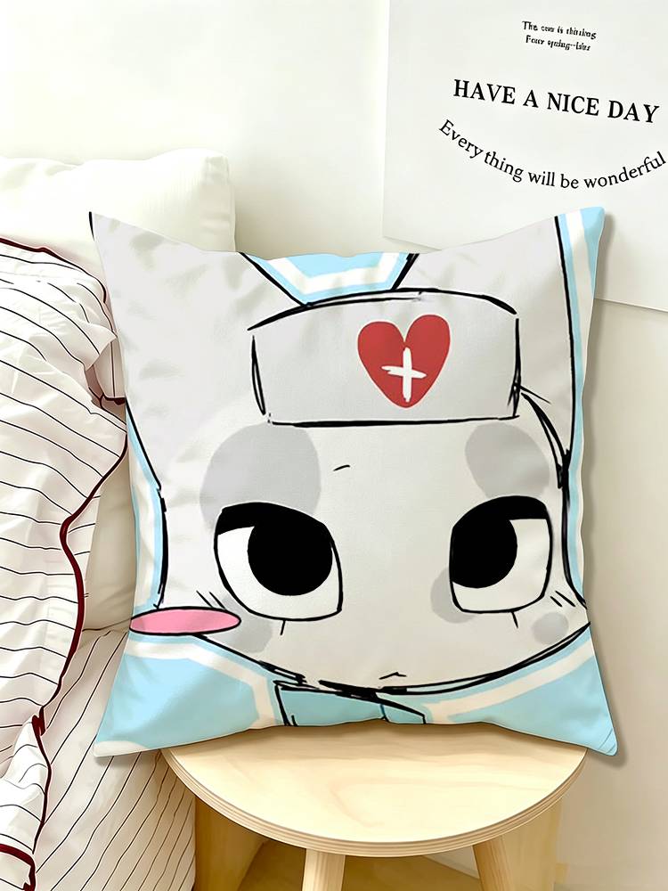 CUTE Animal hospital head nurse Pillow Case Pattern Printed Pillowcase For Living Room Sofa Cushion Cover