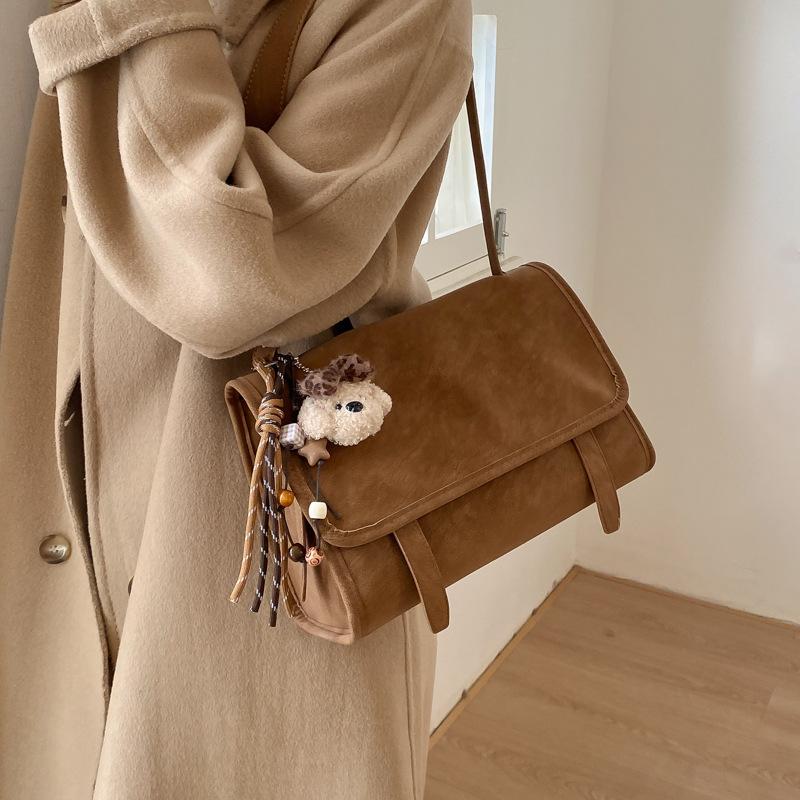 

New Versatile Texture Crossbody Bags for Women Fashi Retro Shoulder Bags High Quality Comfortable and Casual Messenger Bag коричневий