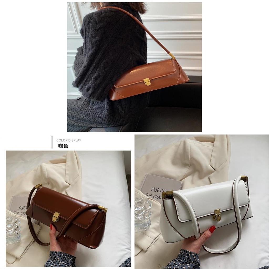 French Small Shoulder Bag With Pu Material And Chain Detail For Urban Daily Use