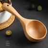 Japanese Style Big Wooden Soup Spoon Long Handle Ramen Spoon Porridge Spoon For Home Eating Vermicelli Soup