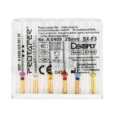 6pcs/box Dental Endo Root Files SX-F3 Root Canal Engine Use Rotary NiTi Alloy File 21mm/25mm