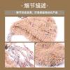(Sister Vine) Warm in autumn and winter Color snowflake velvet hand-woven lace-up female cute knitted hat