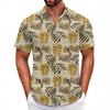Walmart Summer Flower Shirt Men'S Beach Vintage Casual 3D Digital Printing Short Sleeve Men'S Plus Size Shirt