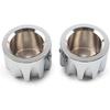 Cnonee1 Pair CNC Chrome Front Axle Nut Cover Bolt Cap for Harley Davidson Touring, Electra Glide, Road Glide, Street Glide, Fat Bob, Night Train, For