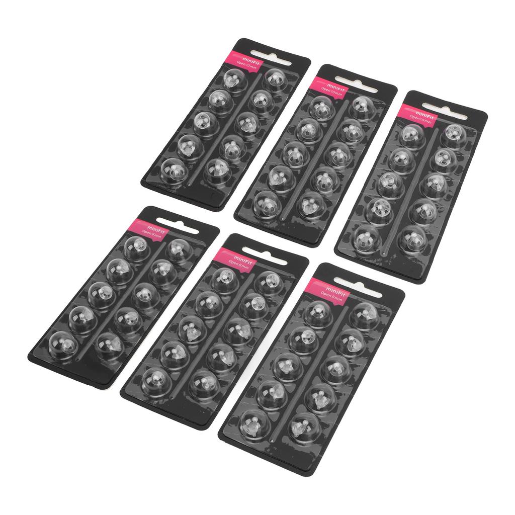 30pcs Sound Aid Domes Open Fit Sound Aid Domes Open Fit Sound Amplifier Tips for Minifit Black