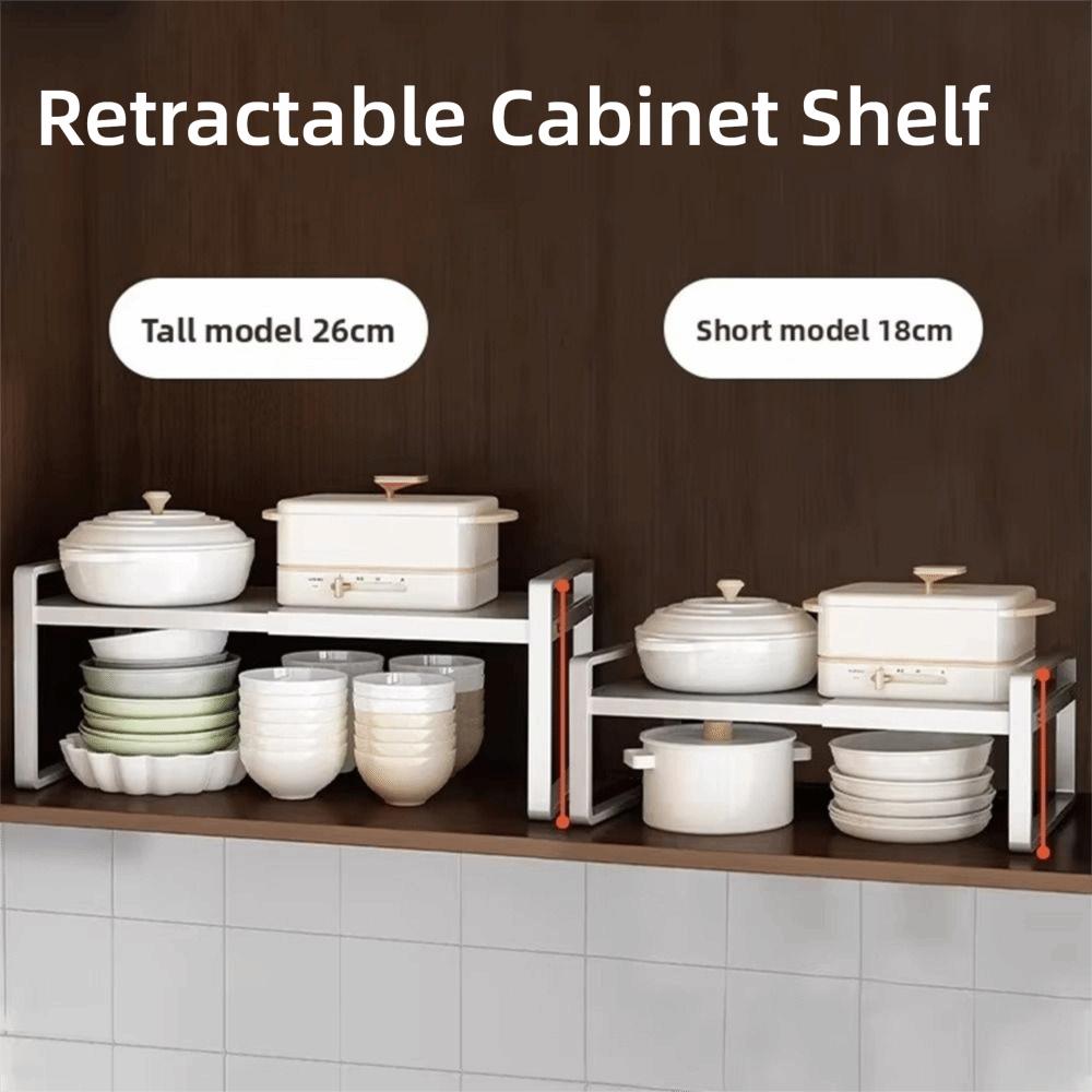 Expandable Adjustable Kitchen Organizer Space Saving Retractable Cabinet Shelf  Cabinet Internal