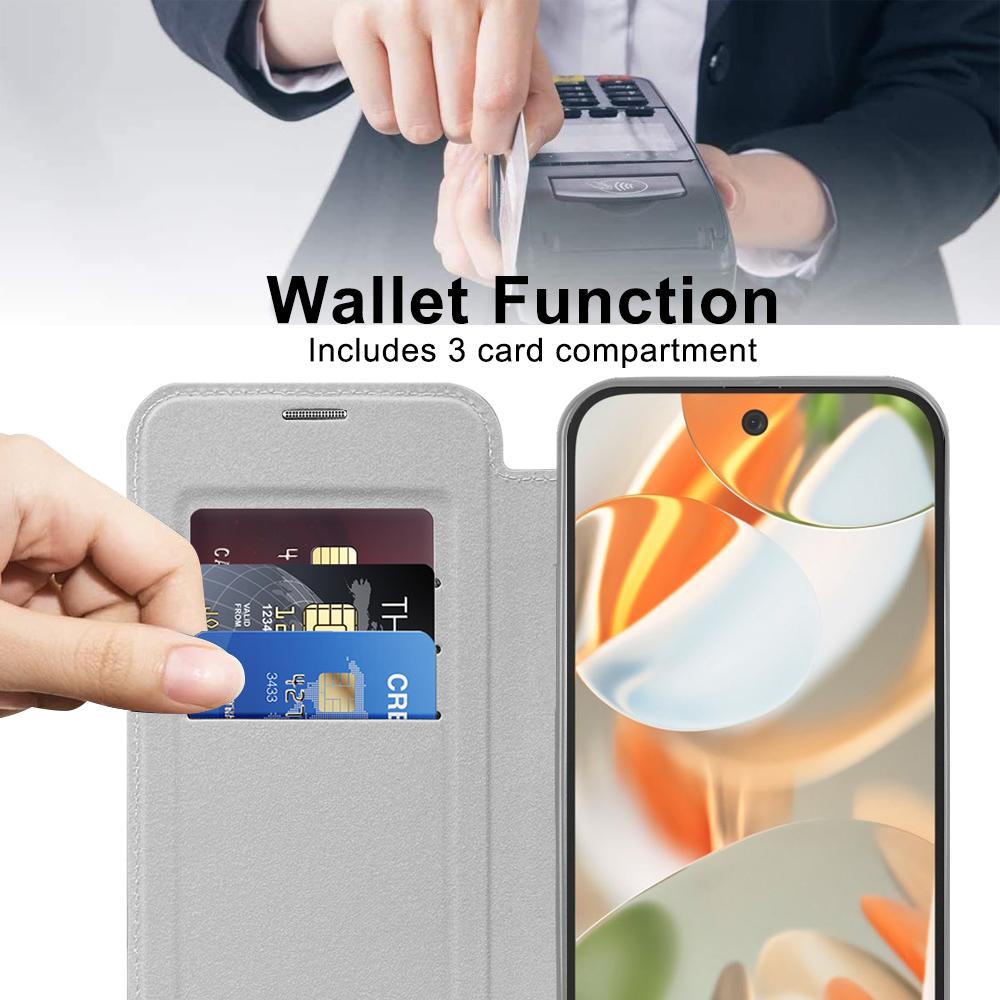 For Google Pixel 9 Magnetic Case Rhombus PU Leather Phone Cover