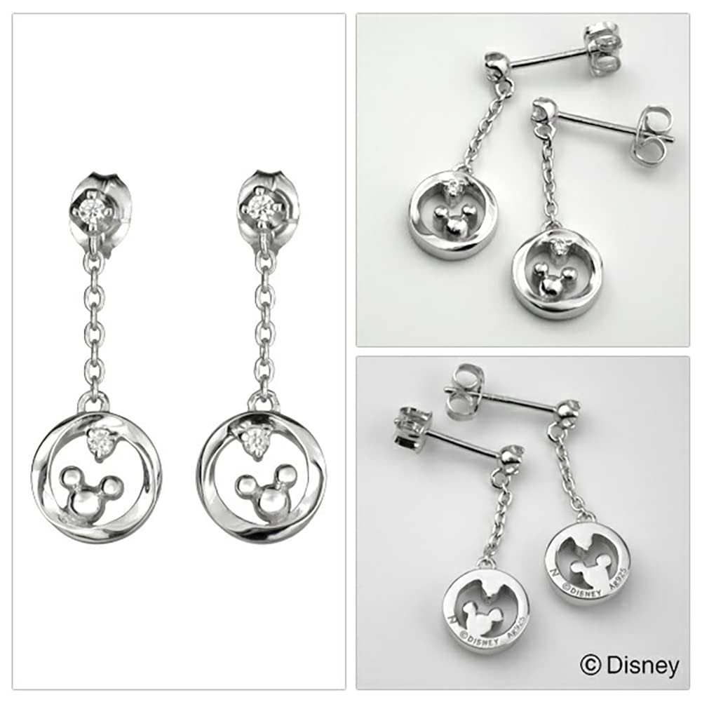 Disney Special Edition Mickey Twist Round Sterling Silver 925 Earrings Set for Both Official Disney Design (2-Piece Ears)