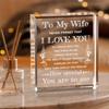 2D Flat Anniversary Birthday Wife Gift Acrylic Decorations Plaque, Suitable for Wall Decoration, Porch, Room, Villa, Accents Home, Hallway, or Workpla