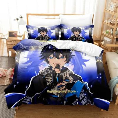 New Vtuber Axia Krone Bedding Set Single Twin Full Queen King Size Bed Set Adult Kid Bedroom Duvetcover Sets Anime Bed