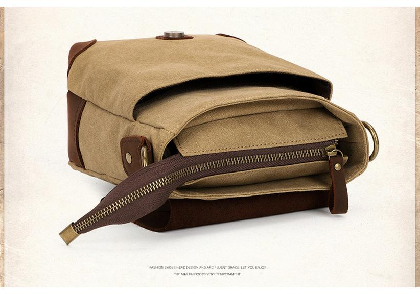 Men's Retro Canvas Crossbody Shoulder Bag - Casual Outdoor Fashion
