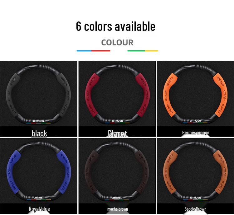 Universal Non-Slip Suede Steering Wheel Cover for Citroen: All-Season, Breathable Design for Men and Women