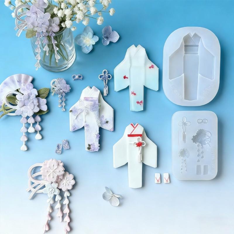 Flexible Kimono Shaped Silicone Mould Crafting Tool For Epoxy Resin Projects Beginners Jewelry Making Supplies