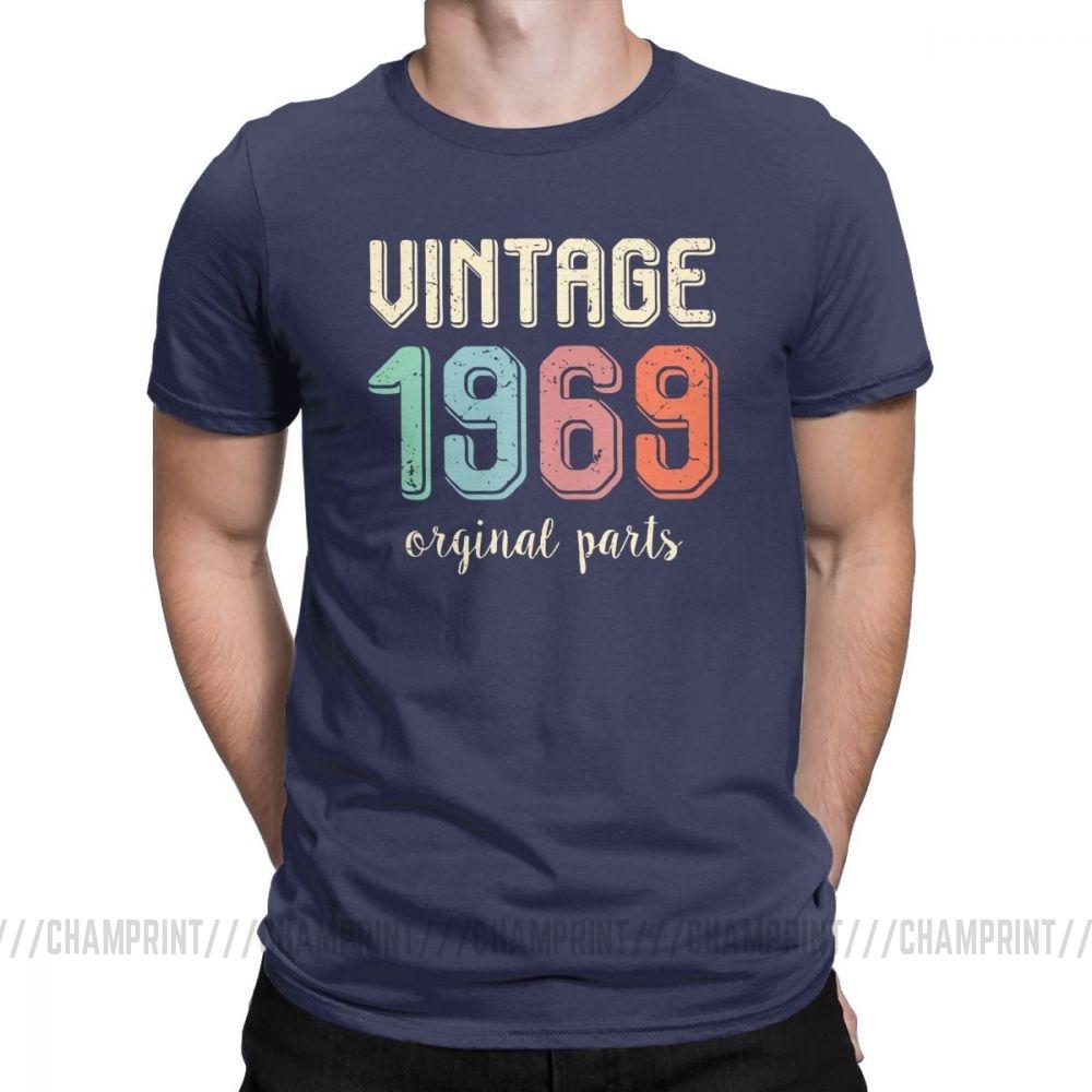 Vintage Retro 1969 50 Years Old 50Th Birthday Gift T Shirt T Shirt For Male Round