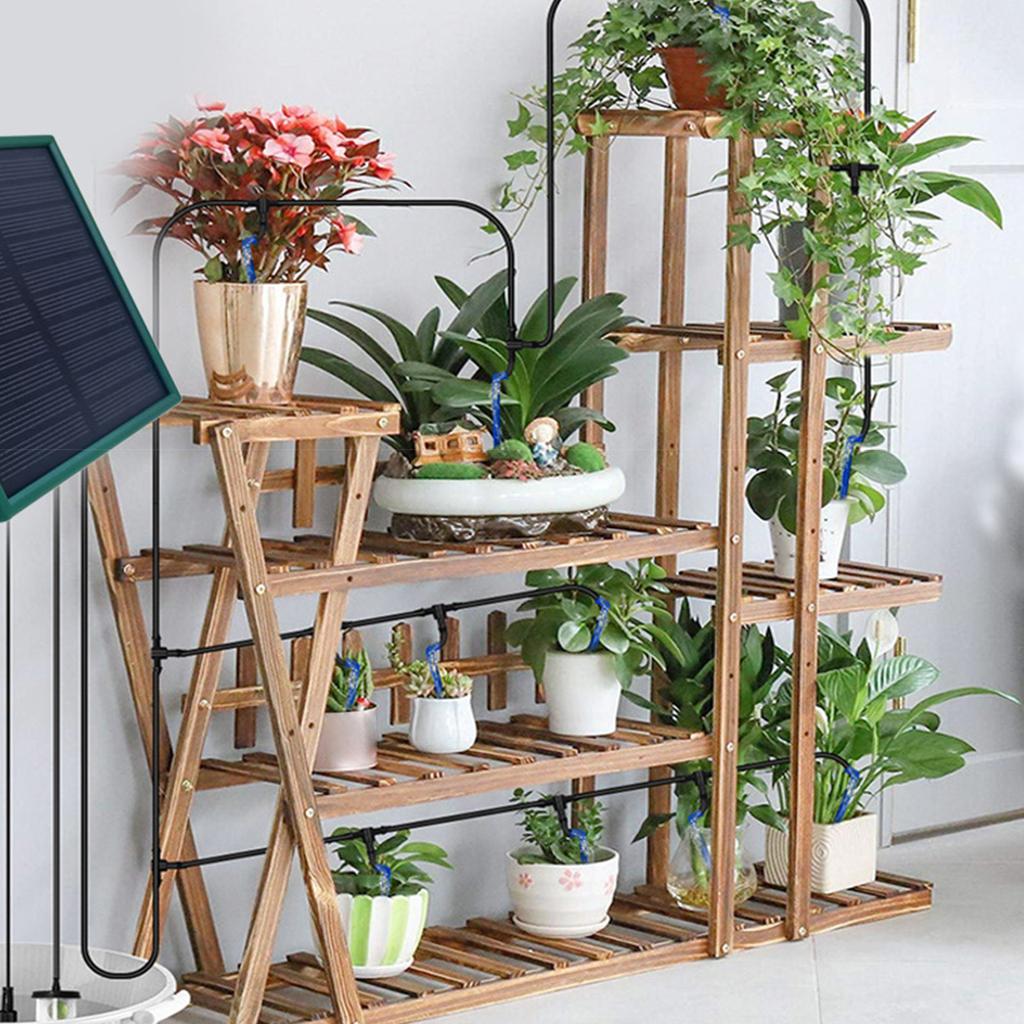 Drip Irrigation System with Timer Anti Siphoning Device Energy Saving Solar Automatic Drip Irrigation Kit for Garden