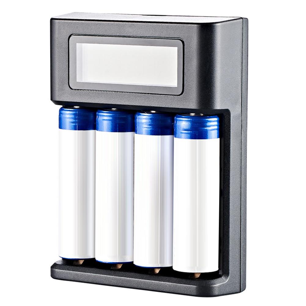 4 Slots LCD Display AA AAA Rechargeable Battery Charger Independent Slot USB Input for 1.2V Ni-MH/Ni-CD Rechargeable Batteries