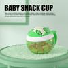 Baby Snack Container Animal Shape No Spill Impact Resistance Safe Tritan Toddler Snack Cup for Outdoor Travel Frog