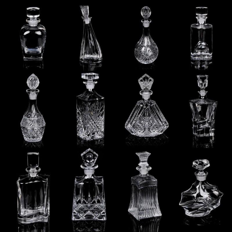 European Style Thickened Crystal Glass Wine Bottle Brandy Whiskey Empty Decanter 500ml-810ml