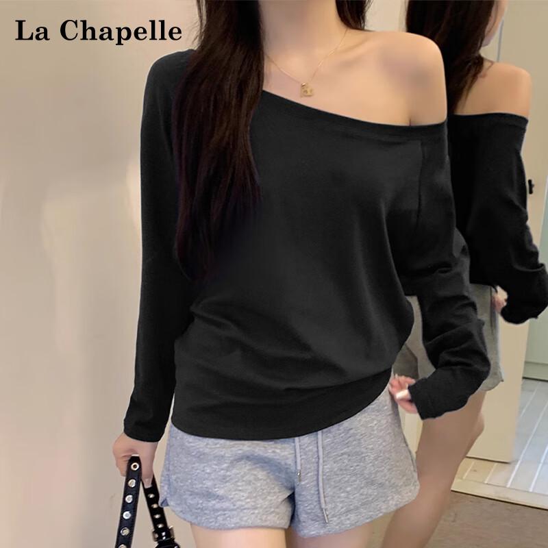 La Chapelle 2025 Women's Relaxed Off-Shoulder Long Sleeve Top