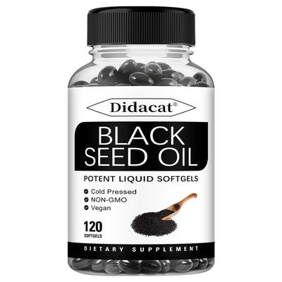 Ulei de semințe negre (Presat la rece) 1000mg 120 Capsule moi Supliment alimentar