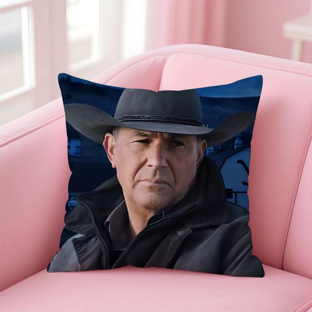 JJohn Dutton Cushion Cover Pillow Case Soft Friendly Fabric Concealed Zipper