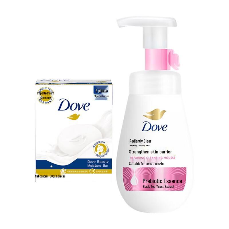 

Набор Dove Успокаивающая Очищающая Пена и Мыло-Брусок Восстанавливающие