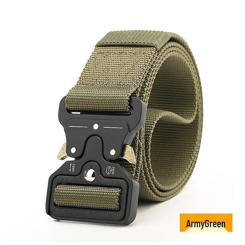 4.5cm Men's Nylon Tactical Belt for Outdoor Sports and Military Training, Customizable Logo