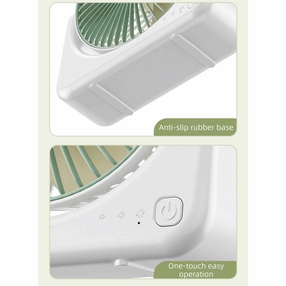 Rechargeable Desktop Mini Fan Strong Wind Silent Design Portable Electric Fan High Air Volume Lightweight TriPole Desk Fan