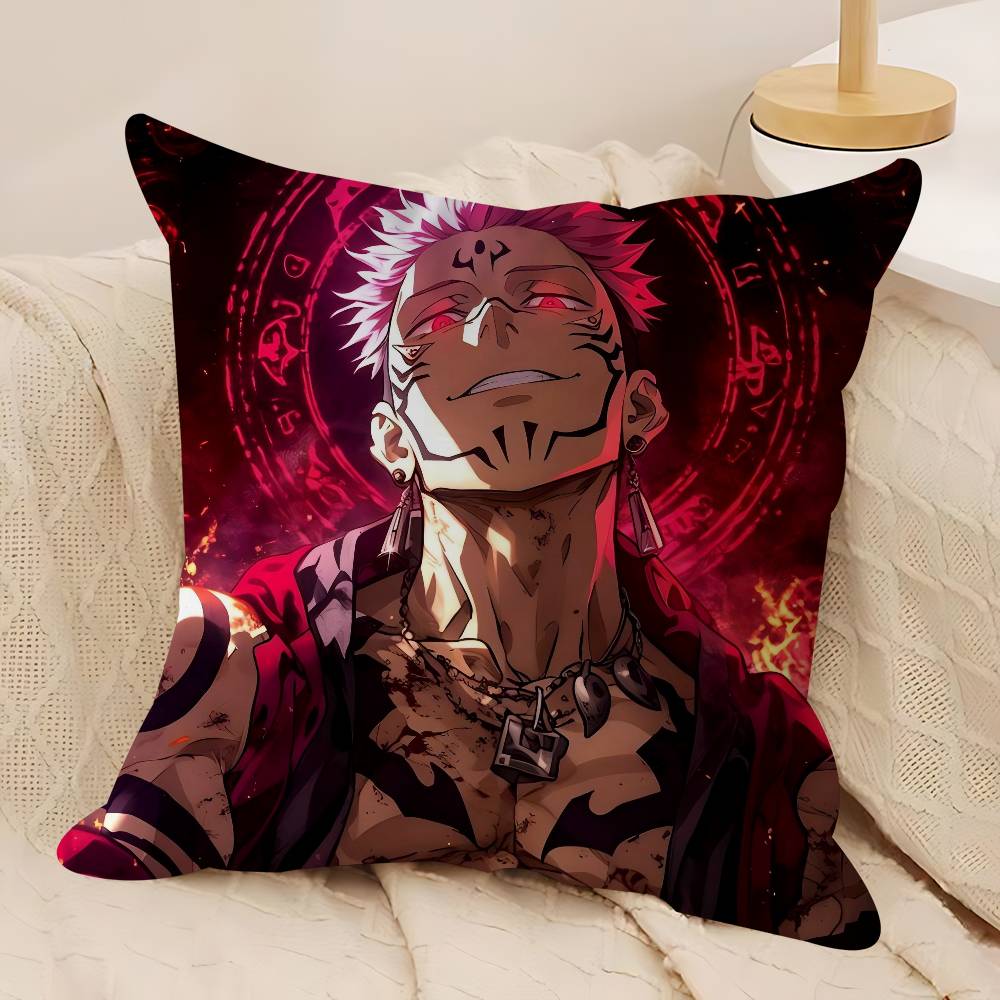 

Jujutsu-Kaisen S-Sukuna Personalized Pillow Dust Cover Bedroom Kids Party Decoration Pillowcase Birthday Children Gift 12x12Inch